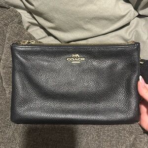 Coach crossbody with leather strap